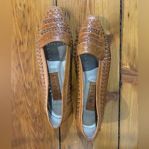 Women's Brown Woven Loafers